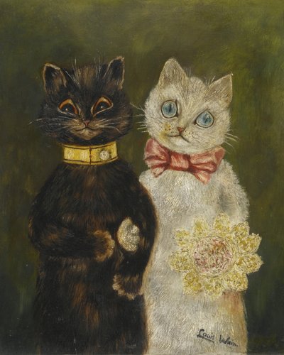 Nevěsta a ženich od Louis Wain