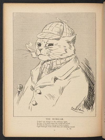 Zloděj, ze str. 72, Louis Wain Annual od Louis Wain