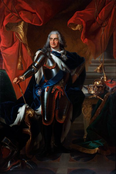 Portrét Fridricha-Augusta (Frederic Auguste) Saského, známého jako Silný (1670-1733), poté Augusta II. polského krále (Portrét Fridricha Augusta Polského a Saska (1670-1733)) Obraz podle Louise de Silvestre (1675- 1760) Olej na plátně - State Art G od Louis de (after) Silvestre