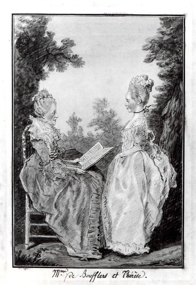 Madame la Comtesse de Boufflers a Thérèse, polovina 60. let 18. století. od Louis de Carmontelle