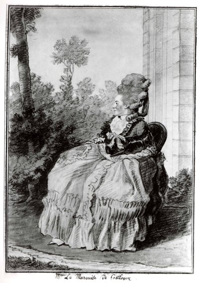 Madame la Marquise de Coëtlogon, ca. 1777. od Louis de Carmontelle