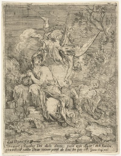 Hagar a Ismael v poušti od Louis de Deyster