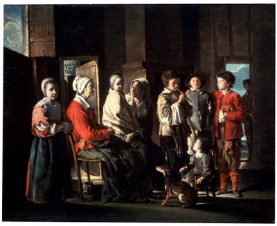 Návštěva u babičky, 1645. od Louis le Nain
