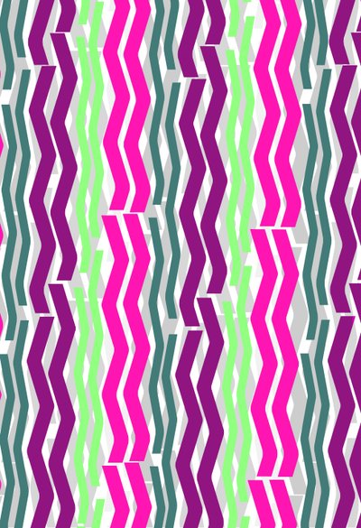 Zig Zag Stripes, digitální média 2014 od Louisa Hereford