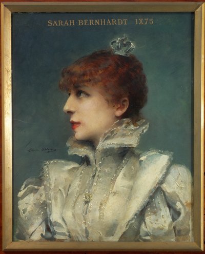 Herečka Sarah Bernhardt ... (malba na plátně) od Louise Abbéma
