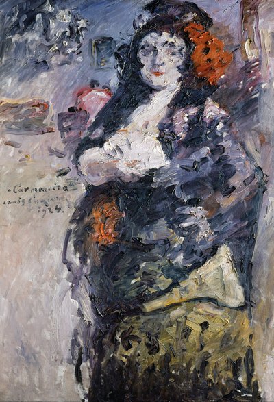 Carmencita, Portrét Charlotte Berend-Corinth ve španělských šatech od Lovis (1858 1925) Corinth