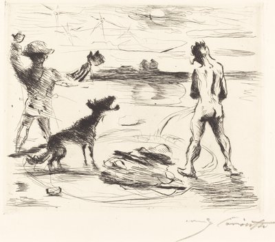 Gastmahl z Trimalchia: pl. VII (Trimalchijská hostina: pl. VII) od Lovis Corinth