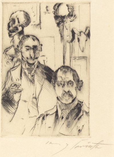 Dvojitý portrét s kostrou od Lovis Corinth
