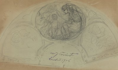 Fan Design [verso], pravděpodobně 1906. od Lovis Corinth