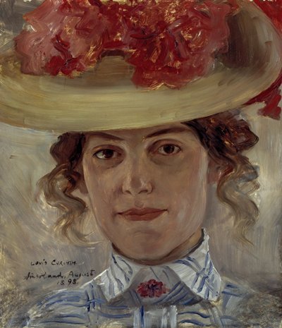 Paní Halbeová se slaměným kloboukem od Lovis Corinth