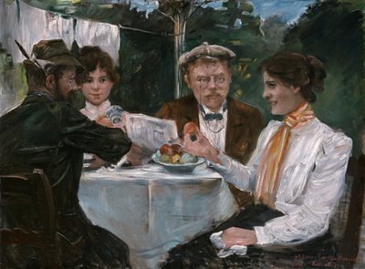 Snídaně v zahradě Maxe Halbeho od Lovis Corinth
