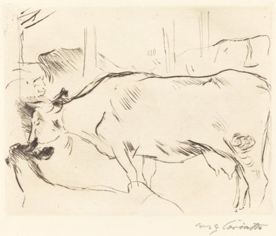 Stodola pro krávy II od Lovis Corinth