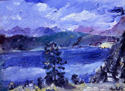 Jezero Walchen s modřínem od Lovis Corinth