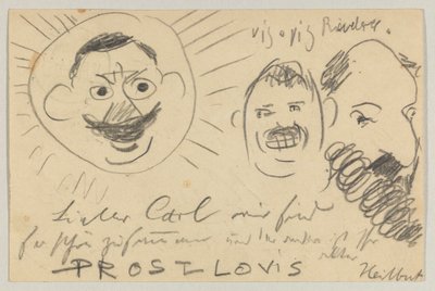 Lovis Corinth Carlu Strathmannovi: pohlednice, razítko 12. prosince 1902 od Lovis Corinth