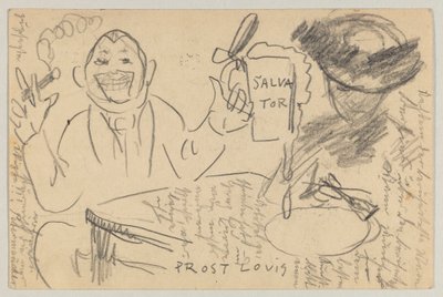 Lovis Corinth Carlu Strathmannovi: pohlednice, razítko 13. března 1903 od Lovis Corinth