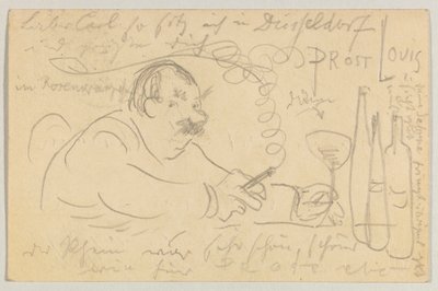 Lovis Corinth Carlu Strathmannovi: pohlednice, razítko 13. září 1907 od Lovis Corinth