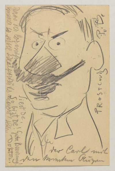 Lovis Corinth Carlu Strathmannovi: pohlednice, razítko 21. února 1904 od Lovis Corinth