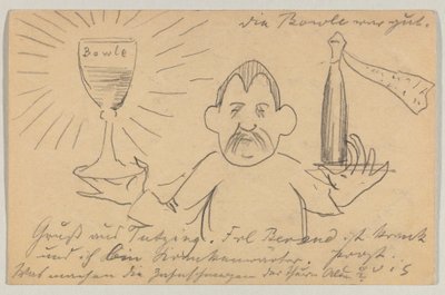 Lovis Corinth Carlu Strathmannovi: pohlednice, razítko 22. září 1902 od Lovis Corinth
