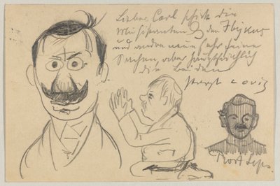 Lovis Corinth Carlu Strathmannovi: pohlednice, razítko 30. ledna 1903 od Lovis Corinth