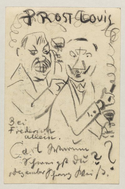 Lovis Corinth Carlu Strathmannovi: pohlednice, razítko 30. října 1907 od Lovis Corinth