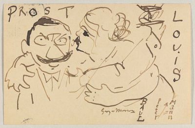 Lovis Corinth Carlu Strathmannovi: pohlednice, razítko 9. prosince 1908 od Lovis Corinth