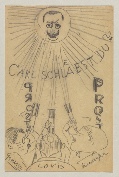 Lovis Corinth Carlu Strathmannovi: pohlednice, poštovní razítko 9. ledna 1910 od Lovis Corinth