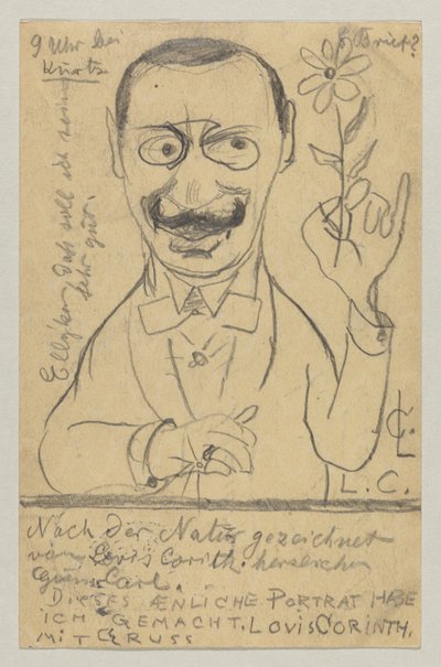 Lovis Corinth slečně Elly Frankeové: pohlednice, poštovní razítko 28. srpna 1897 od Lovis Corinth