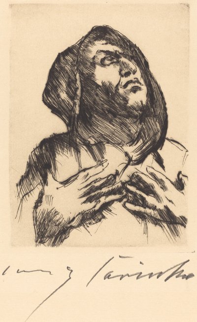Monk hledící vzhůru, 1916. od Lovis Corinth