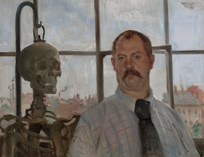 Autoportrét s kostrou od Lovis Corinth