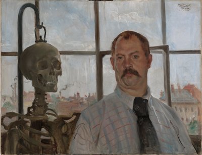 Autoportrét s kostrou od Lovis Corinth