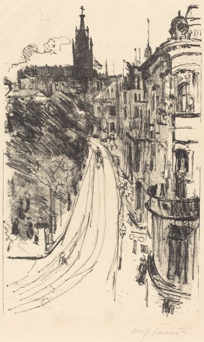Strasse v ulici Koenigsberg v Koenigsberg, 1918. od Lovis Corinth