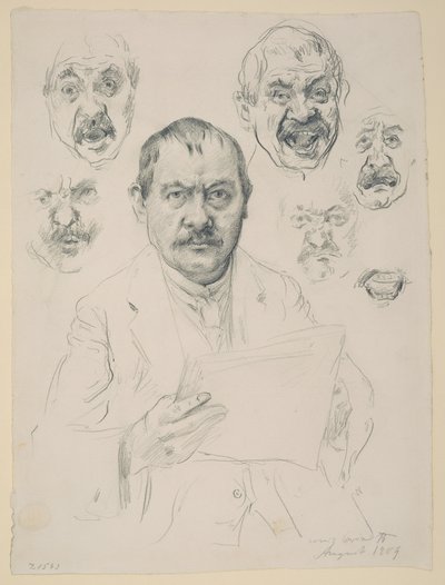 Studie k autoportrétu od Lovis Corinth