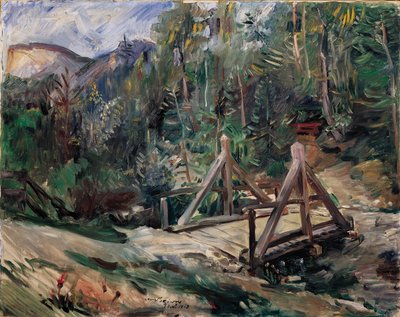 Tyrolská krajina s mostem od Lovis Corinth
