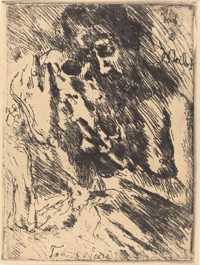 Smrt a žena od Lovis Corinth