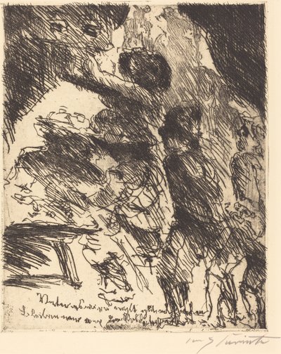 Otče, nedopadne to dobře, když se budeme držet dál od hordy vojáků..., 1923. od Lovis Corinth