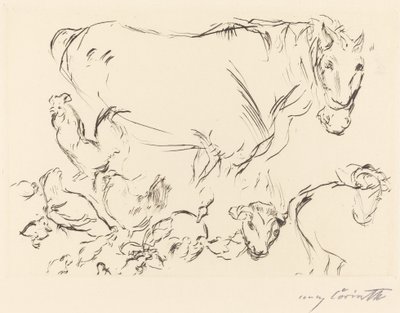 Různé studie na zvířatech od Lovis Corinth