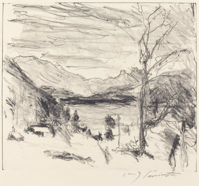Walchensee im Nebel (Walchensee v mlze) od Lovis Corinth
