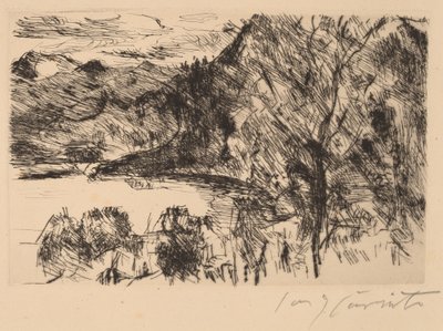 Walchensee mit Jochberg (Walchensee s Jochbergem) od Lovis Corinth