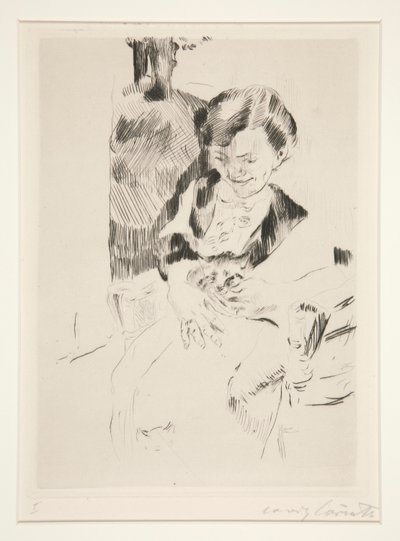Žena s kotětem od Lovis Corinth