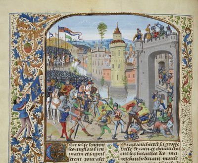 Bitva u Caen v roce 1346, asi 1470-1475. od Loyset Liedet