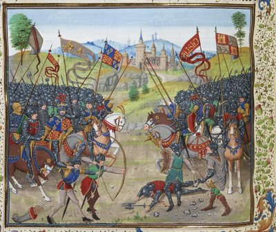 Bitva u Najera dne 3. dubna 1367, asi 1470-1475. od Loyset Liedet