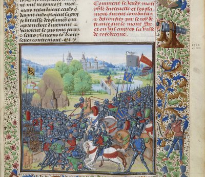 Bitva u Roosebeke dne 27. listopadu 1382, asi 1470-1475. od Loyset Liedet