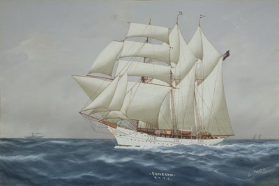 Sluneční paprsek pod plnou plachtou (kvaš na papíře) (viz 197336) od Luca Papaluca