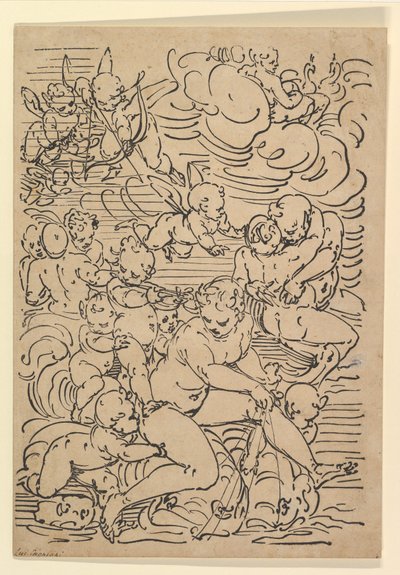 Triumph of Amphitrite, ca. 1550-1580. od Luca Cambiaso