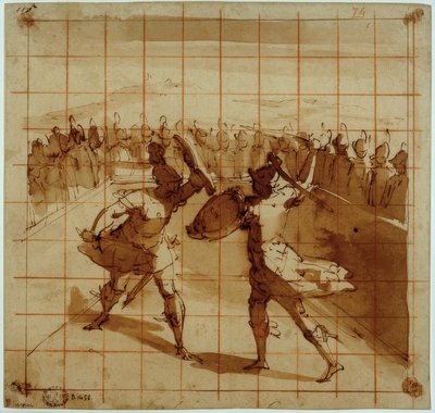 Aeneas versus Turnus od Luca Cambiaso