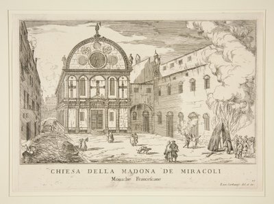 Kostel Madona de Miracoli, od od Luca Carlevarijs