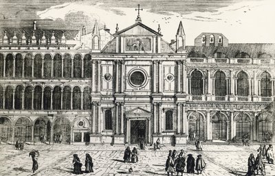 Kostel San Geminianus (zbořen v roce 1807) od Luca Carlevaris