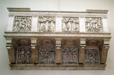 Rekonstruovaná Cantoria, cca 1432-8 (mramor) od Luca Della Robbia