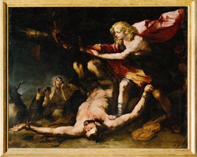 Apollón a Marsyas (malba na plátně) od Luca Giordano