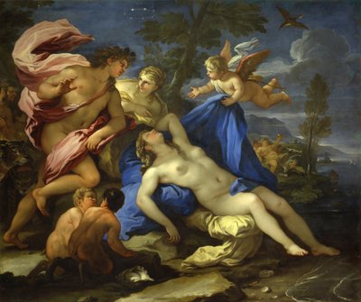 Ariadna opuštěná Theseem na Naxu, cca 1675-1680. od Luca Giordano